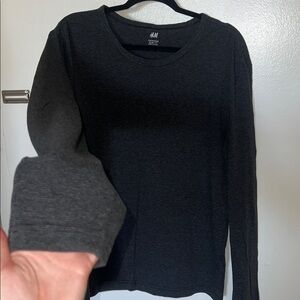 H&M Men’s Slim Fit Crewneck - Gray Stripe